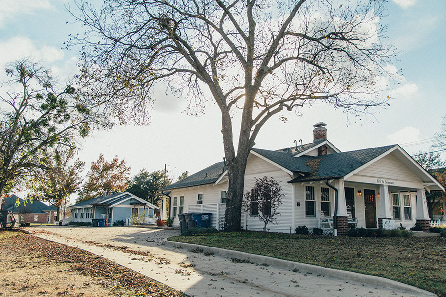 The house in the Dallas neighborhood.